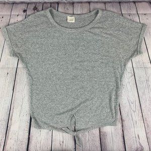 Caution to the Wind Anthro Tied Front Top